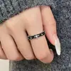Nuevo Anillo de Cruz de Cuatro Hojas con Microincrustaciones de Diseño de Nicho para Mujer, Anillo Abierto Personalizado Estilo Retro Vintage para Mujer