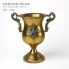 Vaso Clássico com Pé Alto Suporte para Flores Vaso de Flores Arte em Ferro Envelhecido Retrô Estilo Europeu Urna de Flores para Casamento Adereço para Fotos