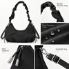 Bolsa de Hombro Única Bestseller Estilo Coreano Bolso de Hombro Plegado para Mujer Bolso de Axila Color Sólido de Gama Alta Bolso Cruzado de Nicho para el Trabajo