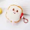 Bolsa de Moedas de Pelúcia Criativa de Pão de Forma Hambúrguer Coxa de Frango Pingente Divertido de Comida Chaveiro de Moeda