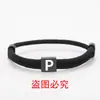 Pulseira Corda de Milão Multicor Transfronteiriça 26 Letras Aço Inoxidável Preto Letreiro Ajustável Pulseira de Corda Trançada
