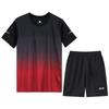 Camiseta de manga corta con cuello redondo y colores degradados para hombre, pantalones cortos de marca de moda de verano 2023, traje informal para correr de talla grande