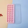 Bandeja de Hielo Casera de Plástico Blando con 24 Compartimentos y Tapa, Molde para Uso Doméstico, Caja de Cubitos de Hielo para Bares, Cafeterías, Fabricante de Bebidas con Hielo, Tiras de Hielo