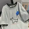 Camiseta de Manga Curta Falsa de Duas Peças Camisa Base, Novo Estilo de Verão, Popular Este Ano, Top Solto com Recorte de Renda que Cobre a Barriga