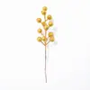 Decoraciones Navideñas 15 Dorados, Rojos y Plateados con Brillo, Brochetas de Frutas Simuladas, Accesorios DIY para Guirnaldas de Árbol de Navidad, Decoración