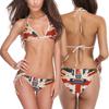 Maiô Mais Vendido da Amazon Maiô Sexy Feminino Estampa Bandeira Britânica Conjunto de Biquíni Biquíni Dividido