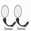 DRCKHROS Espejo Retrovisor para Bicicleta espejo convexo plegable redondo espejo de marco grande universal para ciclismo