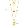 Collar Ouyini de Plata de Ley 925 con Colgante de Caqui Cepillado para Mujer, Diseño de Lujo de Alta Gama para Primavera, Cadena para Suéter Estilo Ins