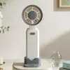 Ventilador de Mano USB Recargable de Bloques de Color Ajuste de Tres Velocidades con Base Ventilador Pequeño de Escritorio Regalo Promocional Se Puede Imprimir Logo