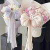 Nuevo Ramo de Flores de Tela de Nieve Estilo Francés con Decoración de Lazo DIY Materiales Florales para Florería Venta al por Mayor