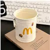 Portalápices de Metal de McDonald's Creativo Lindo Arte en Hierro Soporte de Almacenamiento para Papelería Cubo de Almacenamiento para Escritorio de Oficina Soporte para Brochas de Maquillaje