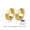 Pendientes de Aro Lisos Populares Transfronterizos, Lujo Ligero, Versátiles para el Trabajo, Clips para Orejas de Acero de Titanio, Modernos y Sencillos, Unisex, en Stock del Fabricante