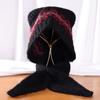 Sombrero Lei Feng de lana mezclada con nicho y orejas de oso lindas para mujer, otoño e invierno, cálido, con protección para las orejas, sombrero de punto