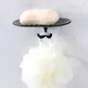 Dispensador de jabón de cristal para pared sin perforaciones Estante de jabón para baño Caja de jabón para baño