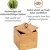 Caja de almacenamiento de cosméticos escritorio almacenamiento caja de bambú creativa caja de almacenamiento de joyas hogar dormitorio almacenamiento caja de madera