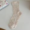 Calcetines de pelo hueco para niños primavera y otoño calcetines de oreja de pino verano algodón malla delgados calcetines sin costuras al por mayor