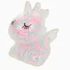 Adorable Unicornio Alado Pelota Antiestrés para Apretar, Juguete Fidget de Unicornio Transparente de TPR Relleno de Bolitas de Espuma Rosa Azul, Juguete de Descompresión de Animal Fantástico Kawaii para Recuerdos de Fiesta de Cumpleaños de Niñas