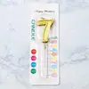 Venta al por mayor Velas Doradas con Números Velas para Pastel de Feliz Cumpleaños Parafina Creativa Sin Humo Velas Artesanales para Fiesta de Primer Cumpleaños