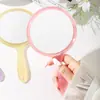 Espejo de mano de doble cara gran aumento transparente mango de estudiante espejo de maquillaje portátil espejo de belleza portátil venta al por mayor de fábrica