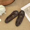 Sapatos mocassins femininos novos, estilo balé, confortáveis e doces, com laço, aumento interno de altura, corte baixo, sola macia 2026