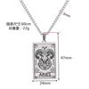 Collar de las Doce Constelaciones Europeo y Americano Transfronterizo Logo Colgante Militar Retro Hombre Tarot Acero Inoxidable Tarot
