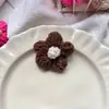 Flores de Ganchillo de Lana 7cm Flor Abullonada Accesorios para el Cabello Pasador Broche Bolso Decoración de Ropa Accesorios DIY Venta al Por Mayor