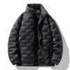 Jaqueta de Penas Nova de Inverno Masculina Enbu, Cor Sólida com Gola Alta, Casaco de Penas Leve Versátil, Pode Ser Usado como Roupa Externa