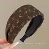Diadema de Esponja Color Café Otoño Invierno para Mujer Estilo Coreano Uso Diario Versátil Diadema Alta para la Frente para Lavarse la Cara Atadura de Pelo Pinza para el Cabello