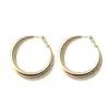 Nuevos Pendientes de Aro Grandes de Plata de Ley S925 Oro Mate Vintage, Pendientes Versátiles de Nicho de Lujo Ligero para Mujer
