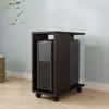 Gabinete de Colocación para Host de Computadora Soporte Estuche de Almacenamiento Base con Ruedas Host de Refrigeración Host de Computadora de Escritorio a Prueba de Polvo Móvil