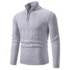 Malharia Masculina de Outono e Inverno com Meio Zíper Malharia 2025 Nova Transfronteiriça Casual Pulôver Base Casaco de Tricô