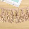 Manta de Franela con Borlas de Hilo Trenzado y Encaje Accesorios de Bufanda de Encaje Manta DIY Borla de Encaje