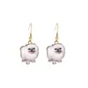 Aretes Divertidos Transfronterizos de Gatito Lindo de Dibujos Animados Aretes Creativos Atmosféricos Aretes de Animales Japoneses y Coreanos Venta al por Mayor Europea y Americana