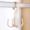 Gancho para bolso giratorio creativo de cuatro garras zapatero tendedero para corbatas bufanda perchero para abrigos perchero de plástico perchero