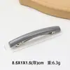 Pinza para el Cabello de Primavera Mate Simple y Elegante para Mujer, Pinza Cuadrada de Acero con Resorte de Color Sólido para Peinados Semirecogidos