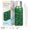 Manicura diy resaltador corporal protección ambiental botella fábrica traje maquillaje de escenario brillo flash facial gel pintado lote