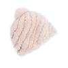 Sombrero de Piel Tejido de Pelo de Conejo Rex Protección para las Orejas Invierno Dulce Lindo Bola de Pelo de Zorro Sombrero de Cabeza de Piña Sombrero para Adulto Mujer