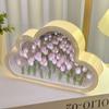 Tulipa Luz Noturna Flor Mar Feito à Mão Material DIY Bolsa Presente de Aniversário para Meninas Nuvem Espelho Estéreo Luz Noturna