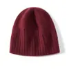 Gorro de Cachemira de Color Sólido para Mujer, Gorro de Punto Grueso y Cálido con Protección para los Oídos, Gorro de Punto Versátil Que Hace que el Rostro Parezca Más Pequeño