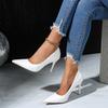 Zapatos de Tacón Alto para Mujer con Tacón Fino Nuevo Estilo Primavera y Otoño 2025 Punta Puntiaguda Boca Baja Sexy Charol Zapatos de Salón para Mujer Talla Grande