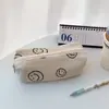Nueva Bolsa de Lápices de Pana Estilo Ins para Estudiantes Bolsa de Papelería Sencilla Gran Capacidad Bolsa Portátil para Cosméticos Bolsa de Cosméticos para Salir