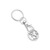 Llavero de Token para Carrito de Supermercado de Acero Inoxidable Europeo y Americano + Hebilla para Carrito de Compras Extranjero con Abertura + Hebilla de Boca de Pez Venta Caliente