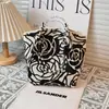 Bolsas de Mano Tejidas Populares Japonesas y Coreanas Cuidadosamente Seleccionadas, Bolsos de Trabajo Portátiles, Bolsos Tote de Gran Capacidad, Bolsos Cuadrados Pequeños para el Viaje Diario