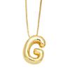 Joyería de Globo de Venta Caliente Transfronteriza Colgante de Letra Brillante Cobre Chapado en Oro de 18K Collar Ins Nicho de Alta Gama Versátil