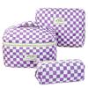 Bolsa de Maquillaje Minimalista Transfronteriza, Bolsa de Almacenamiento Cosmético de Poliéster-Algodón de Gran Capacidad, Bolsa de Almacenamiento Portátil para Viajes