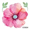 Pegatinas de Tatuaje Florales Impermeables Nuevas en Stock, Pegatinas Faciales Frescas y Elegantes, Pegatinas de Arte para Estudio Fotográfico de Moda, Tatuaje