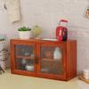 Madera Maciza Retro Taza de Agua para Cosméticos Flor Begonia Caja Ciega Gabinete de Almacenamiento Vitrina Caja de Almacenamiento Cocina Doble Puerta