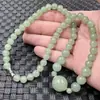 Colar de Jade Colar Otimizado de Bola de Aventurina Colar de Jade Quartizito 8mm Colar Verde Grama para Clavícula