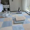 Cuadrados de Alfombra Empalmados Gruesos de Terciopelo de Nieve, Tapetes Completamente Lavables para Sala de Estar, Balcón, Mirador, Alfombra Lavable