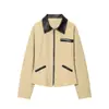 Marca de Moda de Alta Calle Estilo Europeo y Americano Transfronteriza Chaqueta Retro de Ropa de Trabajo 2025 Otoño Nueva Cardigan Holgado de Solapa para Mujer